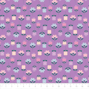 Camelot Fabrics Looking Pawsome Cherry Blossoms Purple Premium Quality 100% Cotton Sold by The Yard.