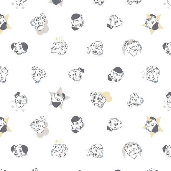 Camelot Fabrics 101 Dalmations Puppy Dogs - CAM167 100% Cotton Fabric sold by the yard