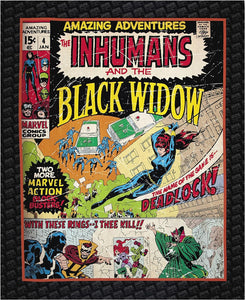Camelot Fabrics "Marvel Comics Black Widow Digital 35.5x43in Panel Multi Quilt Fabric" Quilt Fabric, Gold/Red/Black 100% Cotton Fabric sold by the panel