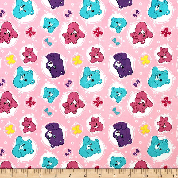 Camelot Fabrics Care Bears Sparkle & Shine Arrows in Quilt Fabric, Pink, 100% Cotton Fabric sold by the yard