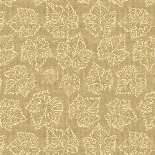David Textiles Tonal Toss Grape Leaves Cream Beige 100% Cotton Fabric sold by the yard