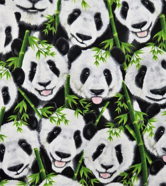 Timeless Treasures Michael Cute Panda Fabric Premium Quality 100% Cotton Fabric sold by the yard