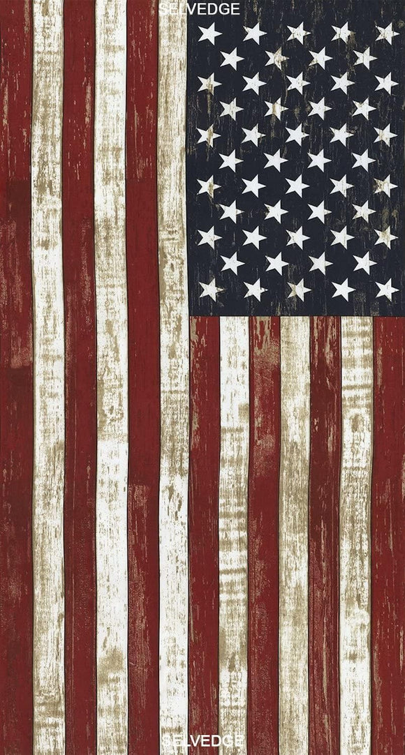 Timeless Treasures USA Patriotic American Flag 24x43