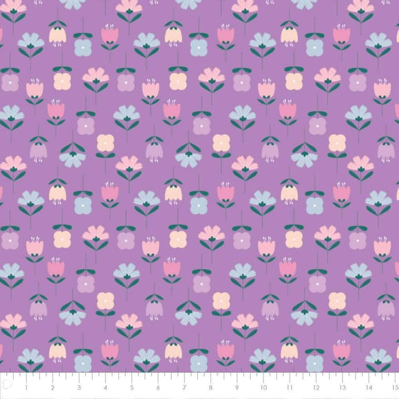 Camelot Fabrics Looking Pawsome Cherry Blossoms Purple Premium Quality 100% Cotton Sold by The Yard.