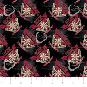 Camelot Fabrics Marvel Fabric Captain Marvel in Black Premium Quality 100% Cotton Fabric sold by the yard