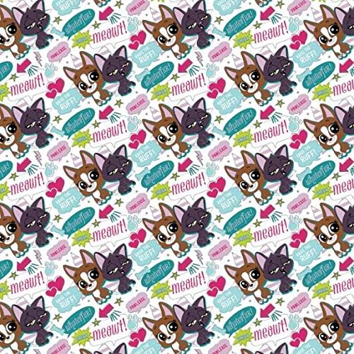 Camelot Fabrics Littlest Pet Shop Quotes Fabric Premium Quality 100% Cotton Fabric sold by the yard