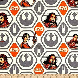 Camelot Fabrics Star Wars Rouge One Rebel Polygon Flannel Premium Quality 100% Cotton Fabric sold by the yard