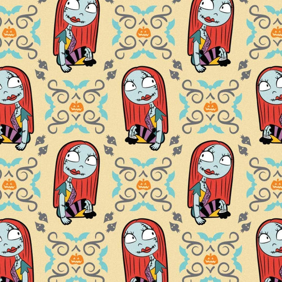 Camelot Fabrics Master of Fright Collection Scream Queen Sally Cream Premium Quality 100% Cotton Sold by The Yard.