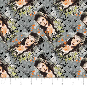 Camelot Fabrics Lord of The Rings ll Arwen in Gray Premium Quality 100% Cotton Fabric sold by the yard