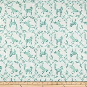 Camelot Fabrics Skogen Horse Frame Green 100% Cotton Fabric sold by the yard