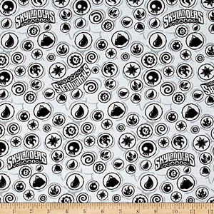 Camelot Fabrics Skylanders Icons White 100% Cotton Fabric sold by the yard