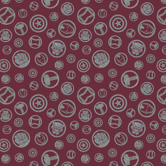 Camelot Fabrics Marvel Avengers Red Velvet Premium Quality 100% Cotton Fabric sold by the yard