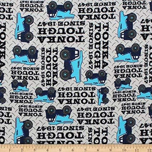 Camelot Fabrics Tonka Tough Blue Premium Quality 100% Cotton Sold by The Yard.