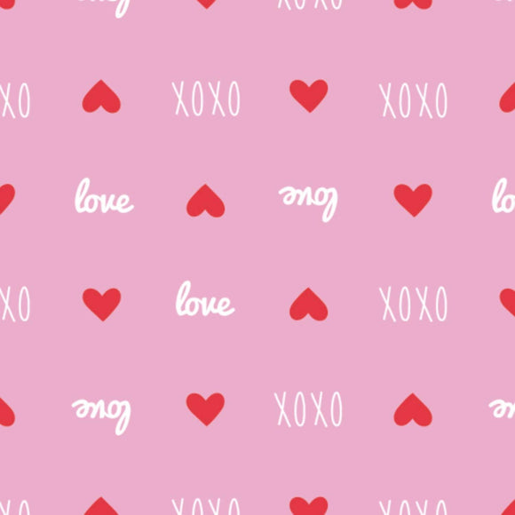 Camelot Fabrics Sweet Messages Pink Premium Quality 100% Cotton Sold by The Yard.