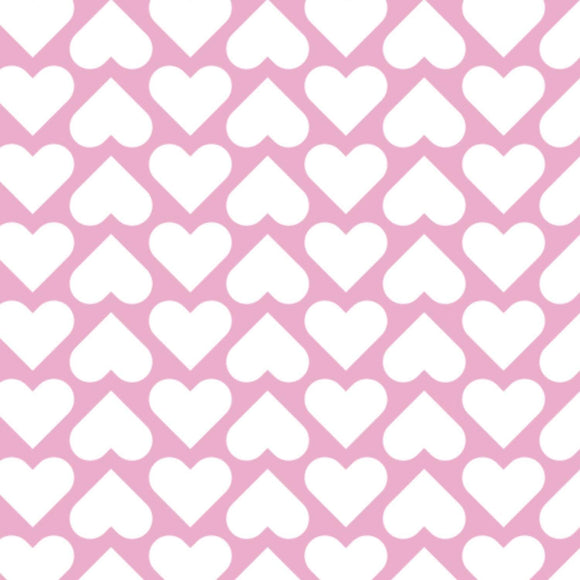 Camelot Fabrics Wild Hearts Pink Premium Quality 100% Cotton Sold by The Yard.