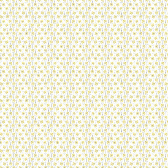 Camelot Fabrics Daisies White Premium Quality 100% Cotton Sold by The Yard.