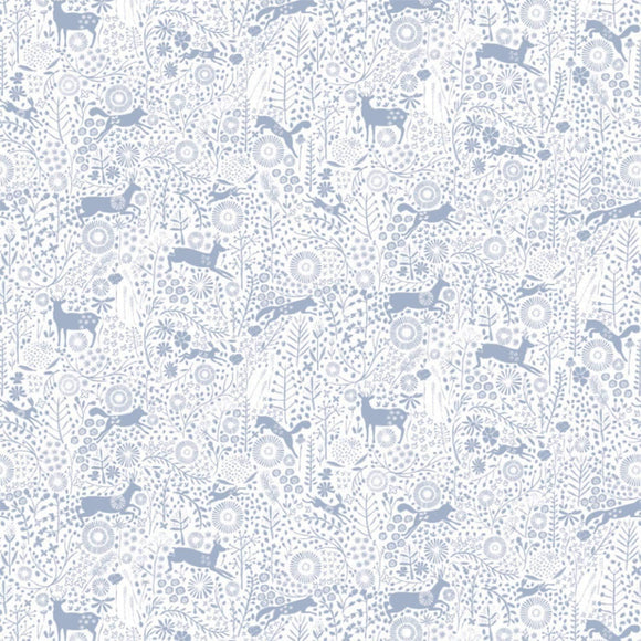 Camelot Fabrics Meadow Wildlife Periwinkle Premium Quality 100% Cotton Sold by The Yard.