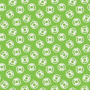 Camelot Fabrics Green Lantern Logo Toss Lime Green 100% Cotton Sold by The Yard