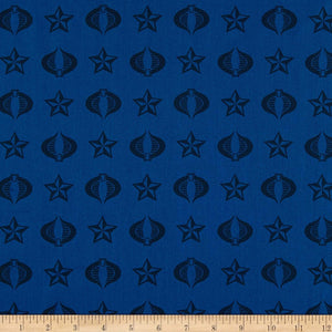 Camelot Fabrics GI Joe Adventure Cobra Blue 100% Cotton Fabric sold by the yard