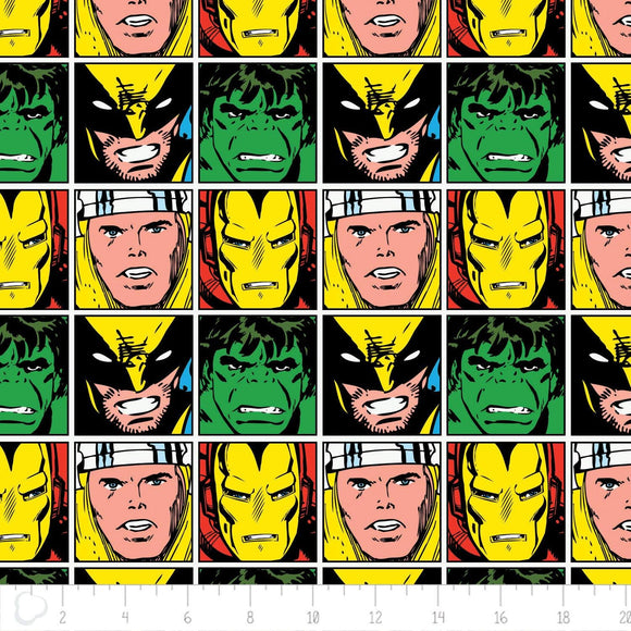 Camelot Fabrics Marvel Immortals Blocks Premium Quality 100% Cotton Fabric sold by the yard