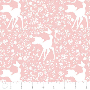 Camelot Fabrics Disney Bambi Silhouette Pink 100% Cotton Fabric sold by the yard