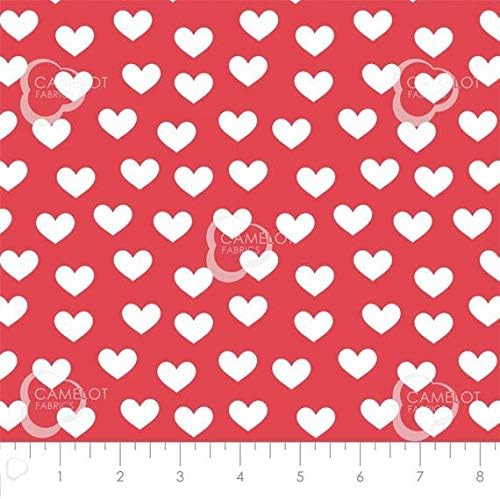 Camelot Fabrics Hearts Icons Premium Quality 100% Cotton Fabric sold by the yard