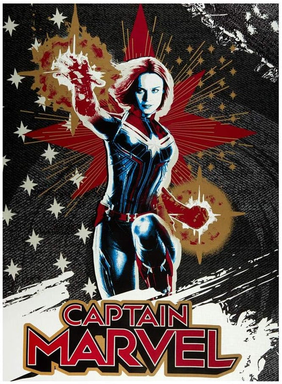 Camelot Fabrics Marvel Heroes Captain Marvel Captain Marvel 36x43'' Panel Multi 100% Cotton Fabric sold by the panel