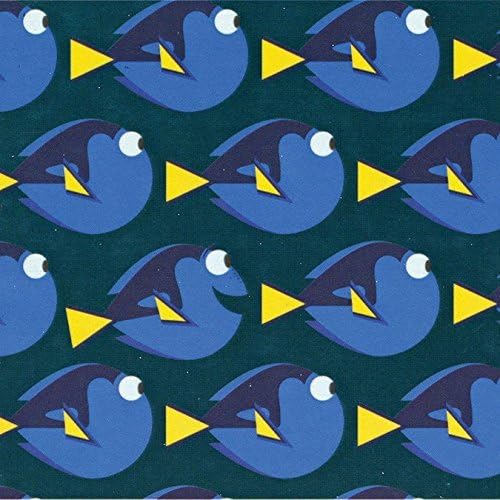 Camelot Fabrics Disney Finding Dory Dot Dark Teal 100% Cotton Fabric sold by the yard