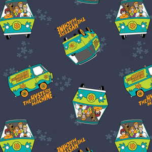 Camelot Fabrics Scooby Doo Mystery Machine Navy Blue Premium Quality 100% Cotton Fabric sold by the yard