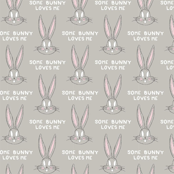 Camelot Fabrics Looney Tunes Little Dreamer Bugs Bunny Editorial Light Grey Quilt 100% Cotton Fabric sold by the yard