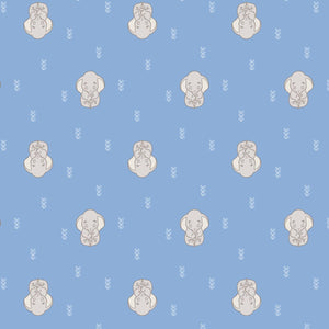 Camelot Fabrics Disney Dumbo Dreaming in Marina Blue 100% Cotton Fabric sold by the yard