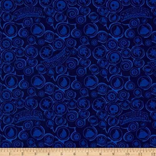 Camelot Fabrics Skylander Icons Navy Blue Premium Quality 100% Cotton Fabric sold by the yard