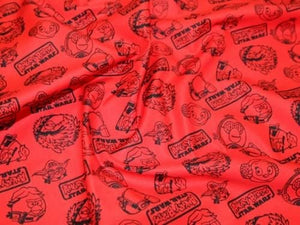 Camelot Fabrics Angry Birds Star Wars Outlines Quilting Fabric Red 100% Cotton Fabric sold by the yard