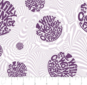 Camelot Fabrics Willy Wonka Wonka in Lilac Premium Quality 100% Cotton Fabric sold by the yard