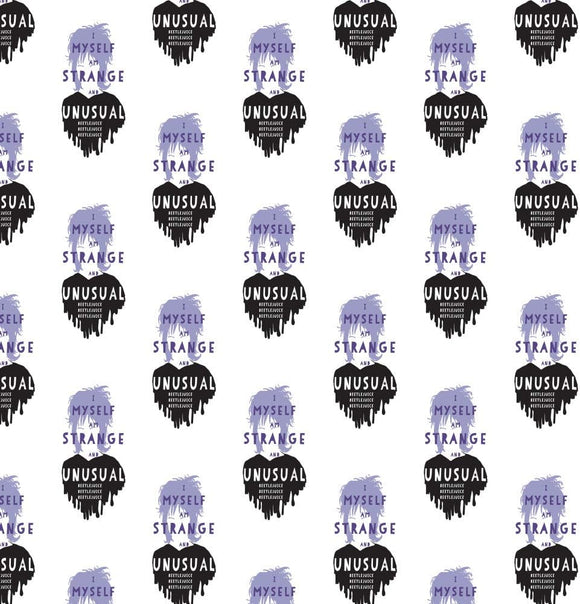 Camelot Fabrics Warner Brothers Beetlejuice Lydia Deetz White Premium Quality 100% Cotton Sold by The Yard.