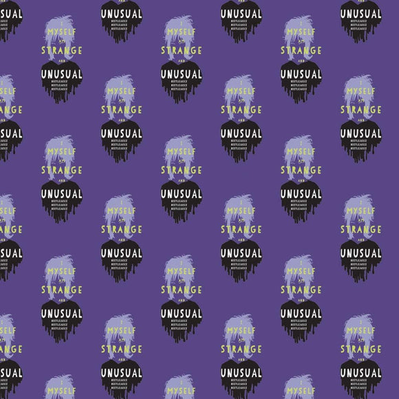 Camelot Fabrics Warner Brothers Beetlejuice Lydia Deetz Purple Premium Quality 100% Cotton Sold by The Yard.