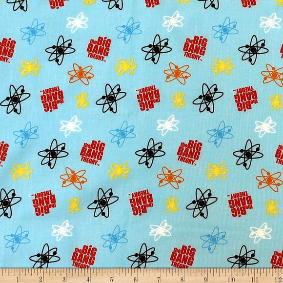 Camelot Fabrics The Big Bang Theory Atoms in Quilt Fabric, Blue, 100% Cotton Fabric sold by the yard