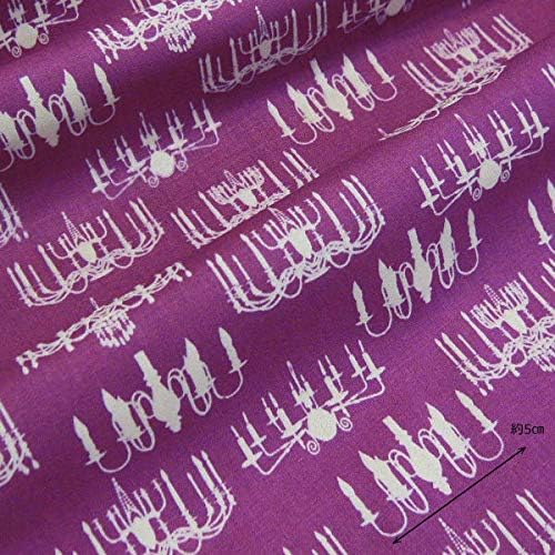 David Textiles Vintage Chandelier Purple 100% Cotton Fabric sold by the yard