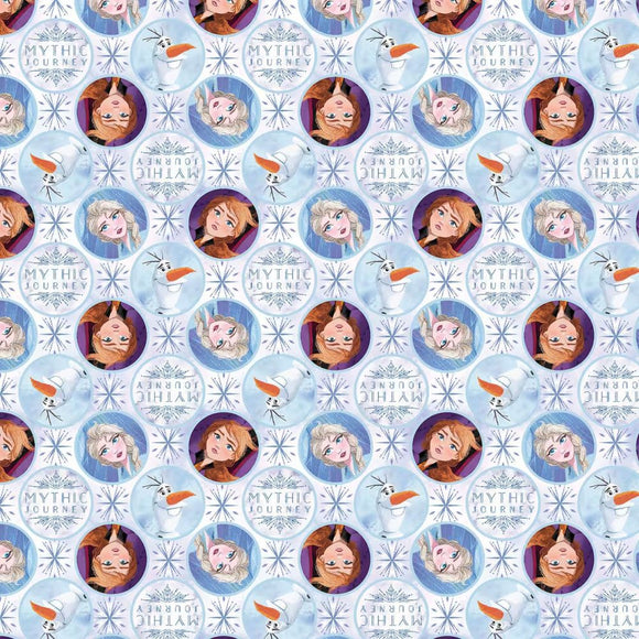Springs Creative Disney Frozen Mythic Journey Characters 100% Cotton Fabric sold by the yard
