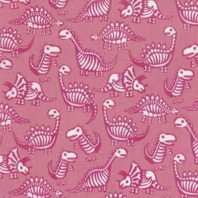 Timeless Treasures Dino Pink Premium Quality 100% Cotton Fabric sold by the yard