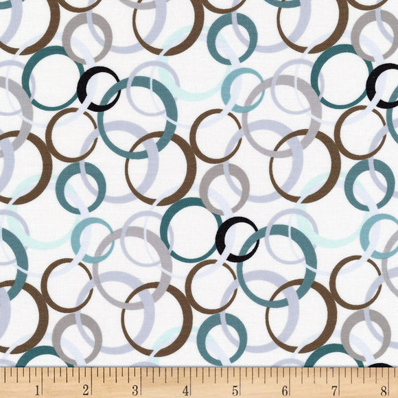 Timeless Treasures Desert Rose Looped Ring Pebble 100% Cotton Fabric sold by the yard