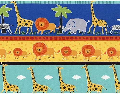 Timeless Treasures Fabrics Safari Animal Stripe 100% Cotton Fabric sold by the yard