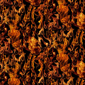 Timeless Treasures Fire/Flames Black Premium Quality 100% Cotton Fabric sold by the yard