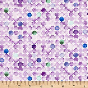 Timeless Treasures Harmony Watercolor Dots Lilac 100% Cotton Fabric sold by the yard