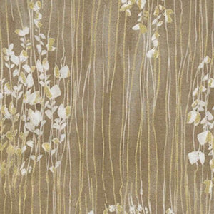 Timeless Treasures Fabrics Zephyr Taupe Sprigs Stripe 100% Cotton Fabric sold by the yard