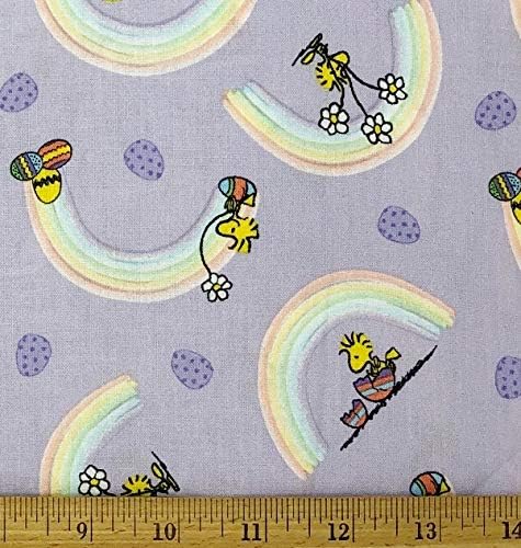 Timeless Treasures Woodstock & Rainbows on Lavender (Great for Quilting, Sewing, Craft Projects, Throw Pillows & More) 100% Cotton Fabric sold by the yard