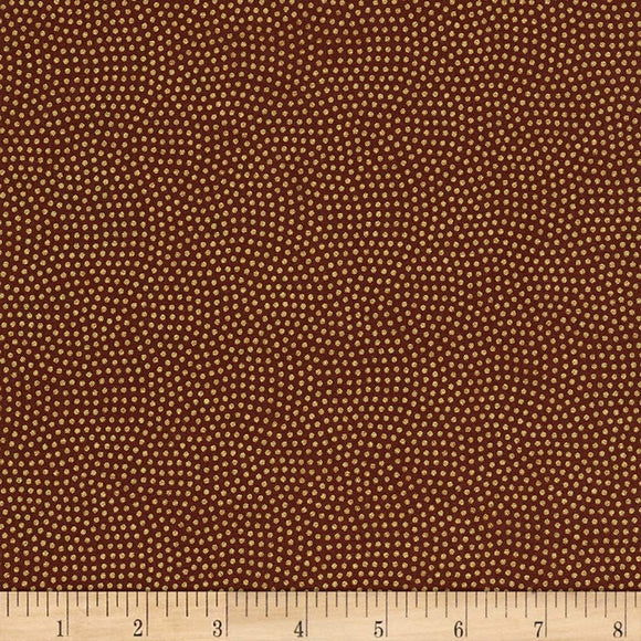 Timeless Treasures Metallic Spin Dot Brown Quilting Fabric 100% Cotton Fabric sold by the yard