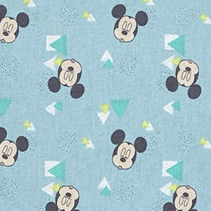 Springs Creative Disney Mickey Head Toss Blue 100% Cotton Fabric