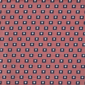 Springs Creative Patriotic Made in The USA Boxed Stars & Stripes Red 100% Cotton Fabric