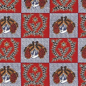 Springs Creative African Pattern Hasana Red Cotton Fabric
